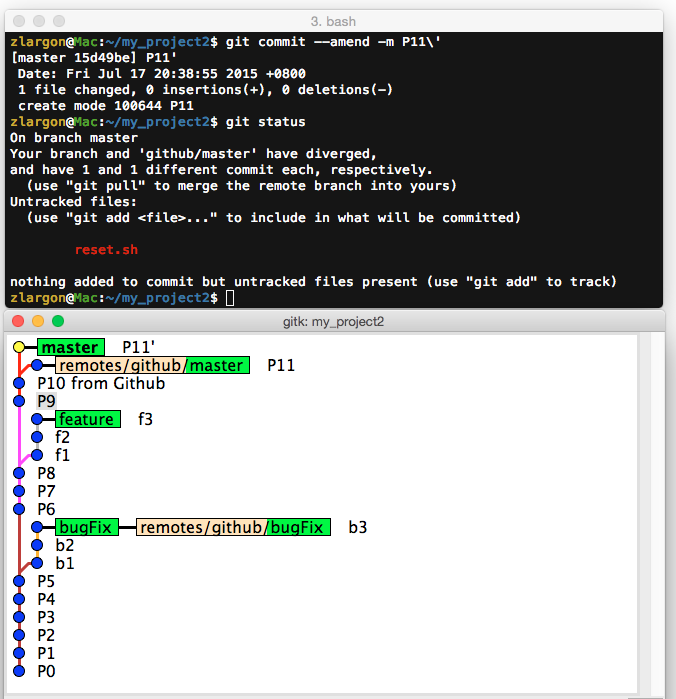 強制更新遠端分支 Git